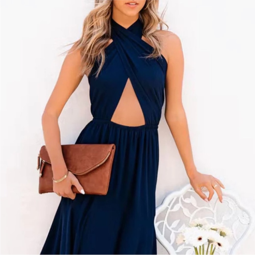 Marisol halter cutout midi dress vici